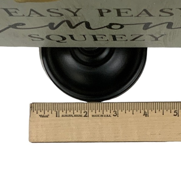 Lemon Decorative Pedestal Freestanding Sign Plaque Script Phrase Wood Metal - Picture 9 of 14